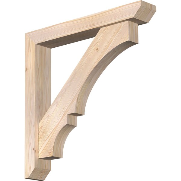 Ekena Millwork Balboa Slat Smooth Bracket w/ Offset Brace, Douglas Fir, 5 1/2"W x 36"D x 36"H BKT0604X36X36BOA06SDF - main